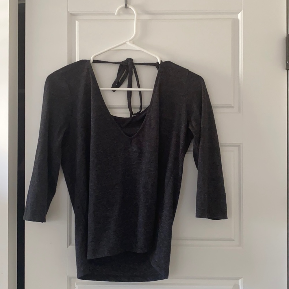 j-crew xs open back shirt